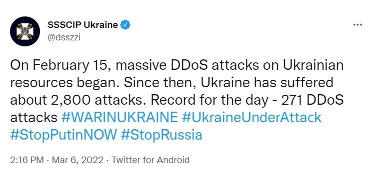 حمله سایبری روسیه به اوکراین