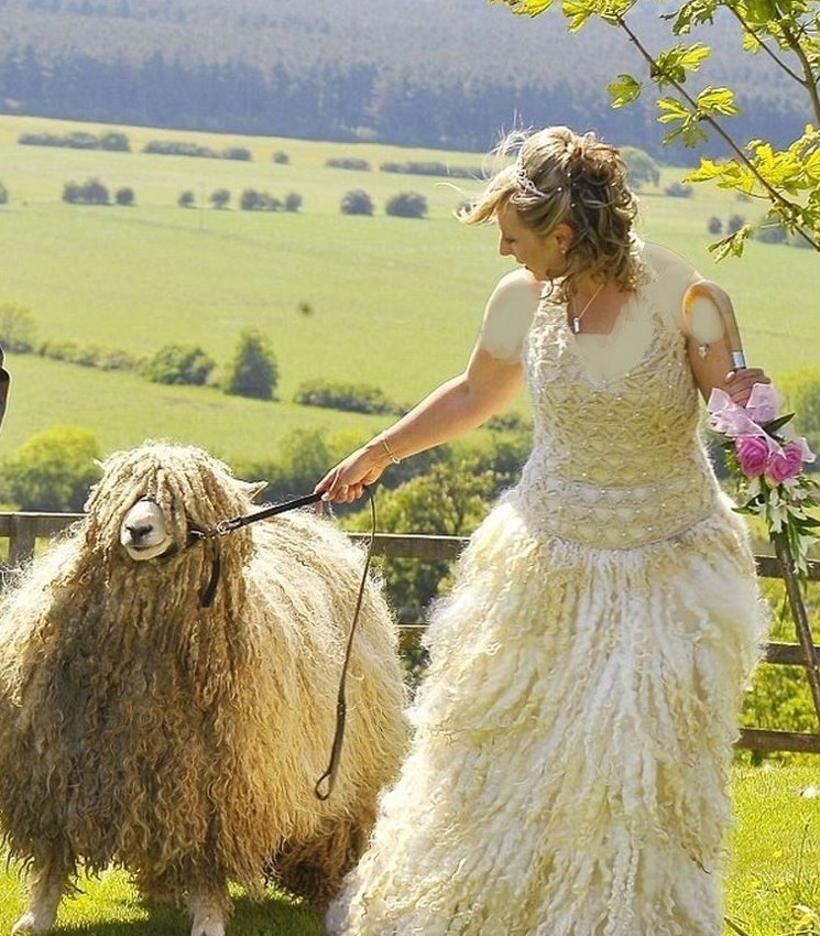 لباس عروس گوسفندی