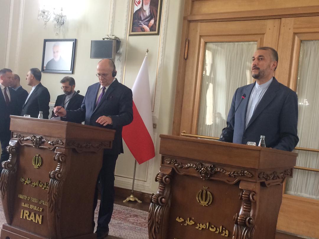 نشست خبری امیرعبداللهیان با وزیرخارجه لهستان