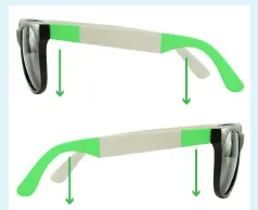 تنظیم فریم کج شده عینک آفتابی