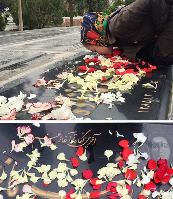 ماجرای دردناک فوت دردناک مادر الناز حبیبی / گریه خانم بازیگر بر سر مزار مادرش + عکس