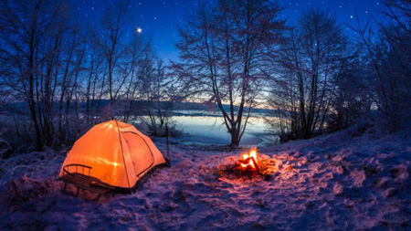 کمپ زدن در زمستان
